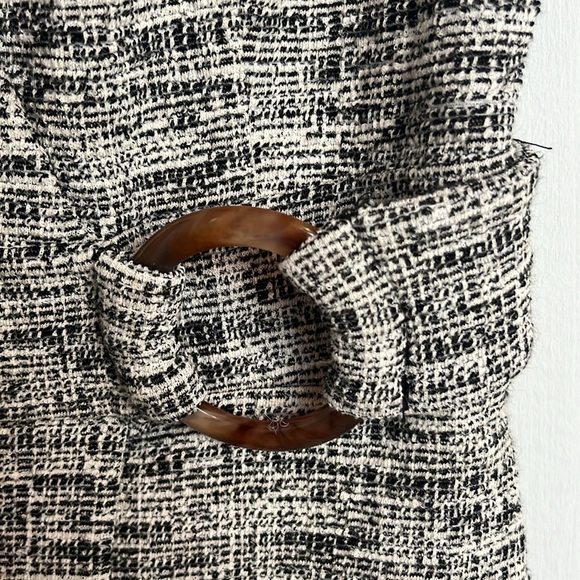 Ann Taylor Plaid Tweed Belted Wrap Dress Size 4P - Picture 5 of 11